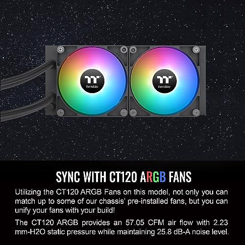 Thermaltake TH240 ARGB Sync V2 CPU Cooler CL-W361-PL12SW-A - Image 5