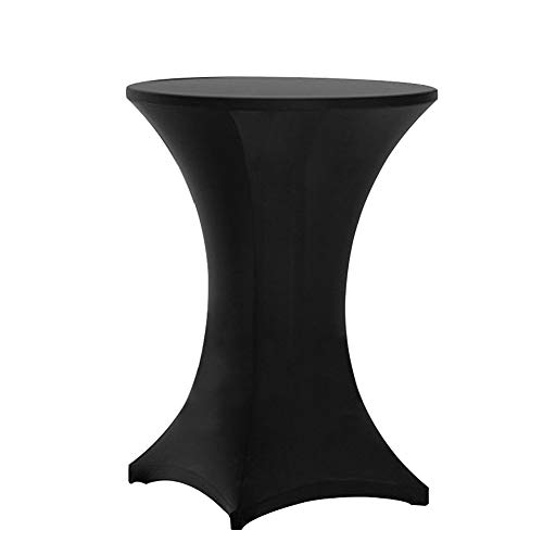 Tina's 4 Pack 30x42 Inch Black Spandex Table Covers - Image 2