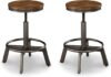 Signature Design by Ashley Torjin Industrial Adjustable Height Barstool, Brown