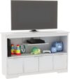 Milliard Toy Storage Organizer: White Wooden Desk Cabinet