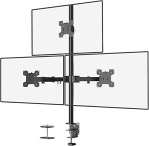 WALI Triple Monitor Desk Mount, Adjustable (M003)