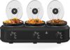 HEYNEMO Triple Slow Cooker 3×1.5 QT Buffet