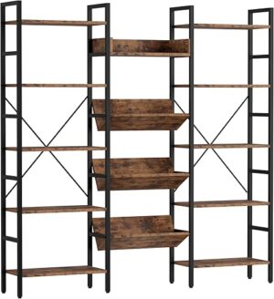 IRONCK Triple Wide Industrial 5-Tier Bookshelf