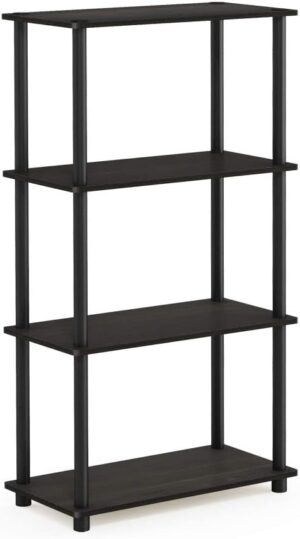 Furinno Turn-N-Tube 4-Tier Shelf Display – Espresso/Black
