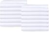 GOLD TEXTILES Twin Flat Sheets, Bright White T-200 Percale