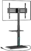 WALI Universal Floor TV Stand With Power Outlet