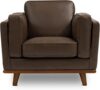 VALENCIA THEATER SEATING Valencia Leather Accent Chair, Chocolate Brown