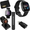 Fitbit Versa 4 Health & Fitness Smartwatch Bundle