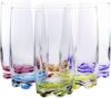 Red Co. Vibrant Splash Beverage Glasses, 13.25 Ounce