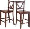 Winsome Victor 2-Piece V-Back Counter Stools