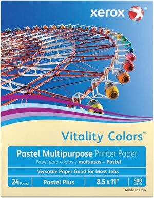 Xerox Vitality Colors Pastel Printer Paper, Ivory