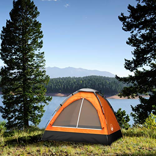 Wakeman 2-Person Lightweight Camping Tent (Orange) - Image 4
