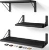 BAYKA Wall Mounted Rustic Wood Shelf