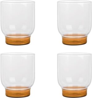 elle decor Water Drinking Glasses Set, 12 Oz Tumblers