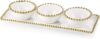 Classic Touch Decorium White Porcelain Relish Dish and Tray