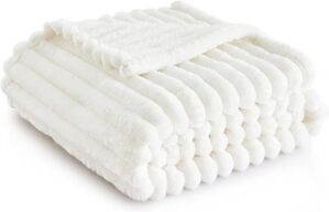 White Throw Blanket – Super Soft Cozy, 50×60 Inches