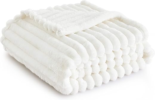 White Throw Blanket - Super Soft Cozy, 50x60 Inches