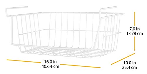 Whitmor White Wire Shelf Basket - Image 3
