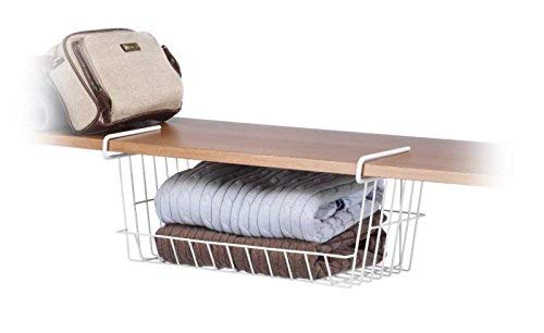 Whitmor White Wire Shelf Basket - Image 4