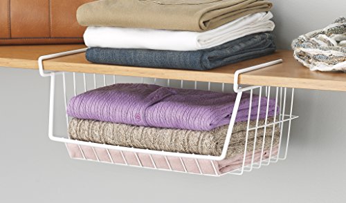 Whitmor White Wire Shelf Basket - Image 2
