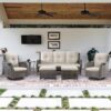 MeetLeisure Wicker Patio Furniture Set 6 Piece