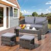 Shintenchi Wicker Patio Furniture Set With Cushions