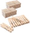 suptilics Wooden Clothes Pins, 3.5 Inch, 100pcs