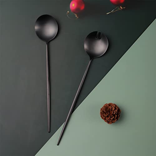 Zerophilo Salad Servers Spoon And Fork Set - Image 3