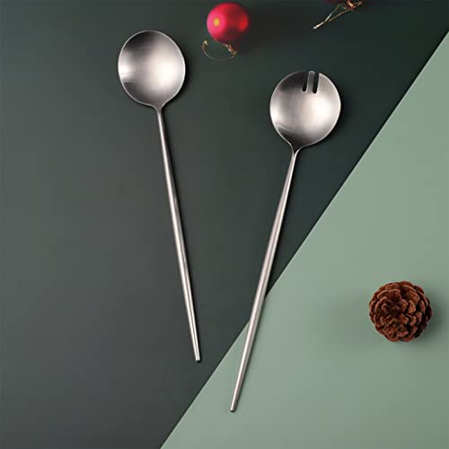 Zerophilo Salad Servers Spoon And Fork Set - Image 4