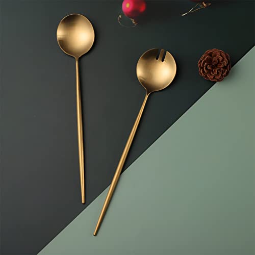 Zerophilo Salad Servers Spoon And Fork Set - Image 2