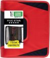 Five Star Zipper Binder, 1-1/2 Inch, 3-Pocket, Red (72206)
