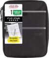 Five Star Zipper Binder, 1 Inch, Heathered Black/Gray (29092IT8)