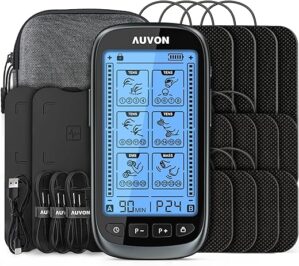 AUVON 3-In-1 TENS Unit Muscle Stimulator