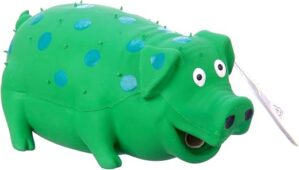 Multipet 9-Inch Latex Polka Dot Pig Toy