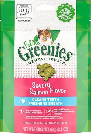 Greenies Adult Natural Dental Care Cat Treats, Salmon