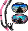 LITTLEJSY Adult Snorkel Set 180° Panoramic Mask