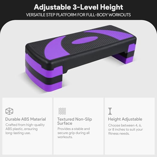 BalanceFrom Fitness Portable Adjustable Aerobic Stepper Platform - Image 2