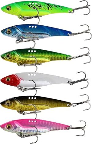 Facikono Blade Bait Bass Fishing Lures, 6pcs