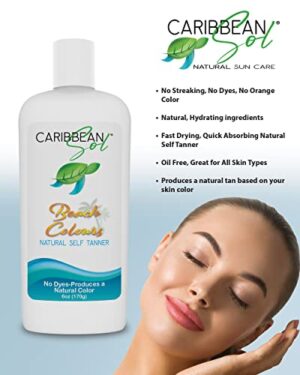 Caribbean Sol Natural Sun & Skin Care Beach Colours Natural Self Tanning Lotion 6oz