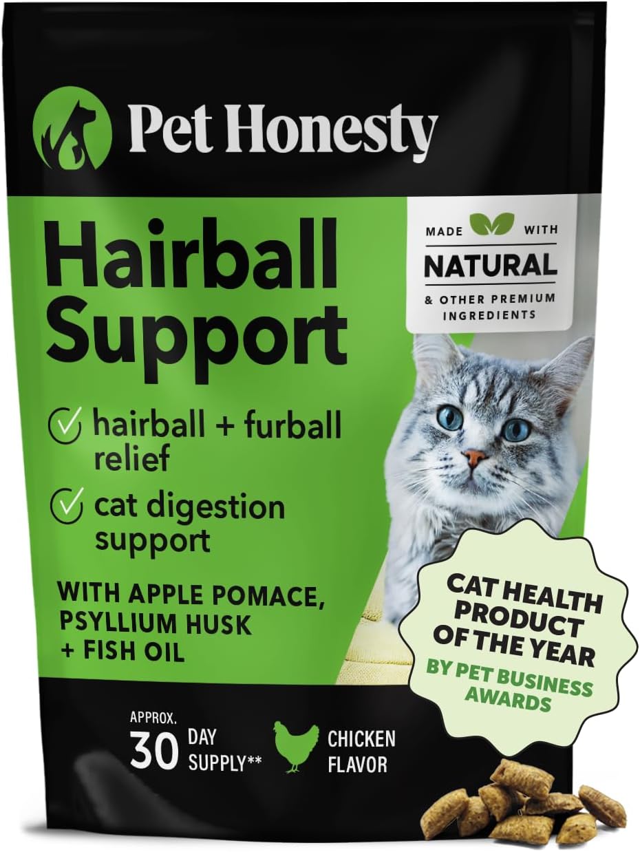 Pet Honesty Cat Hairball Support Chews, Furball Treatment