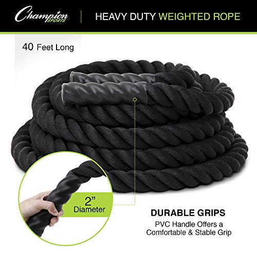 Champion Sports Heavy Duty Rhino Poly Battle Rope - Image 4