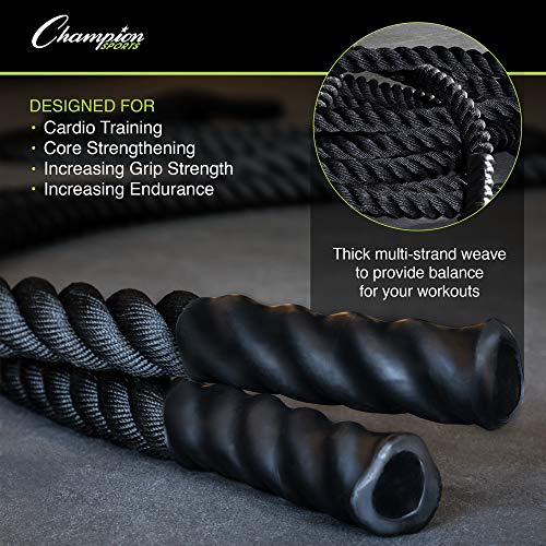 Champion Sports Heavy Duty Rhino Poly Battle Rope - Image 5