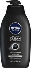 Nivea Men Deep Active Clean Charcoal Body Wash, 30 Fl Oz