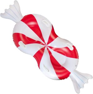 SNOWCANDY Giant Inflatable Peppermint Snow Sled