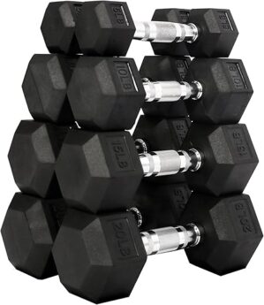 Fitvids Hex Dumbbell, Multiple Sizes