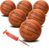 GoSports Indoor/Outdoor Basketballs – Six Pack With Pump