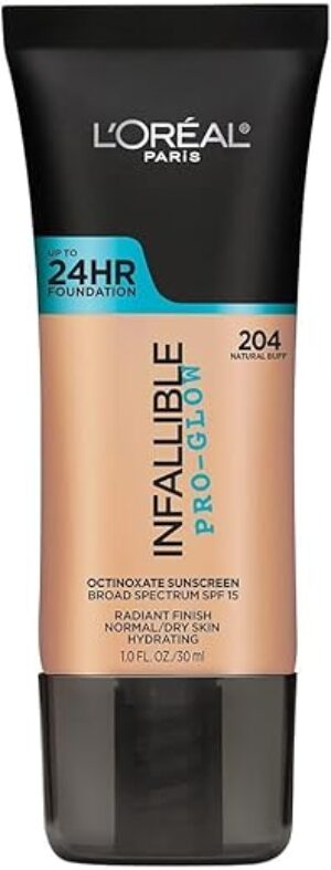 L’Oreal Paris Infallible 24HR Pro-Glow Foundation, Natural Buff