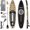 SereneLife Inflatable Stand Up Paddle Board Package