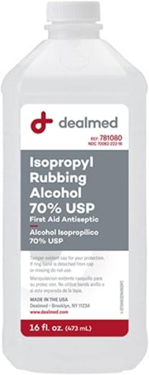 Dealmed Isopropyl Rubbing Alcohol 70% USP, 16 fl. oz