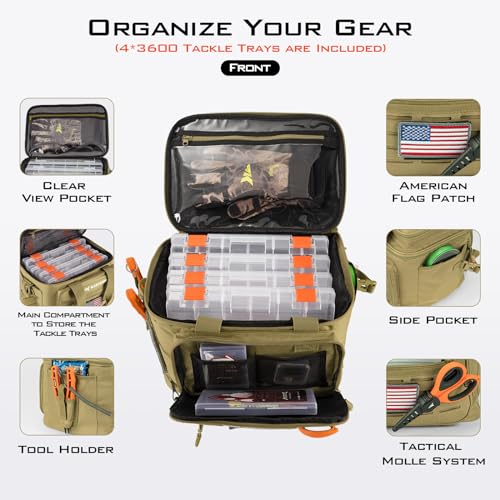 KastKing Fishing Tackle Bags With Trays - Image 2